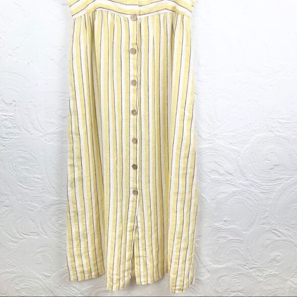 Rachel Zoe 100% Linen Yellow Stripe Dress- New with Tags - Picture 4 of 11